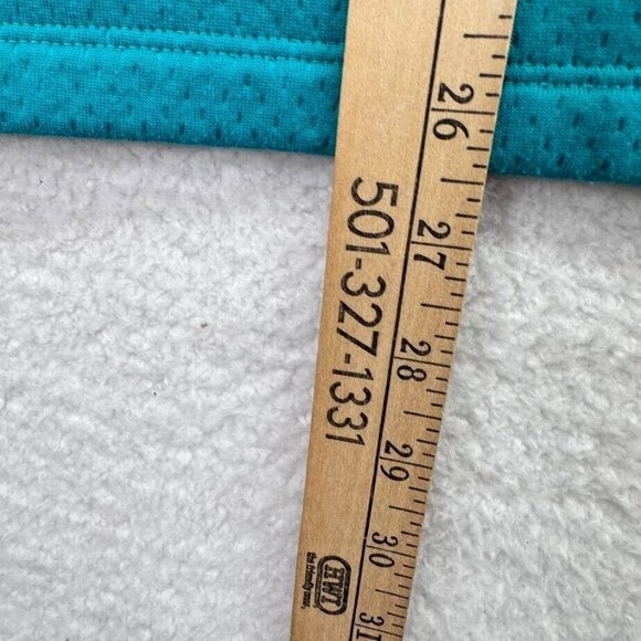 Weekends By Chicos Sweater Womens Medium 1/4 Zip Long Sleeve Blue Drawstring - Picture 9 of 9